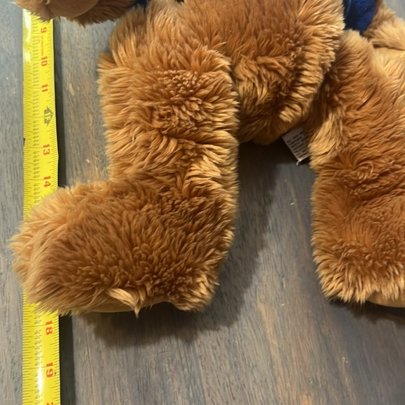 VINTAGE Russ Brown Teddy Bear with Blue Hoodie VINTAGE STUFFED BEAR PLUSH - Picture 8 of 8